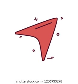 Send button arrow icon design vector