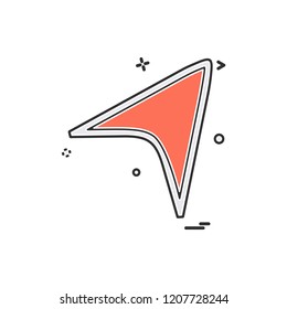 Send button icon design vector