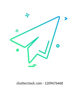 Send button icon design vector