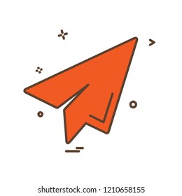 Send button icon design vector