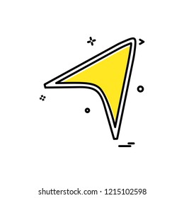 Send button icon design vector