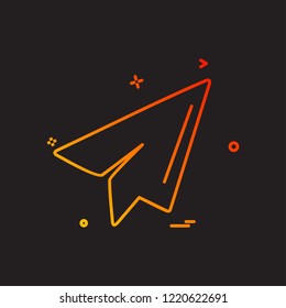 Send button icon design vector