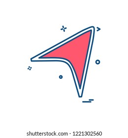 Send button icon design vector