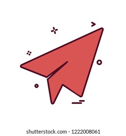 Send button icon design vector