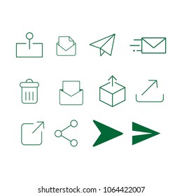 Send Button set vector icon