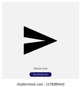 Send button sign icon in trendy flat style isolated on grey background, modern symbol vector illustration for web