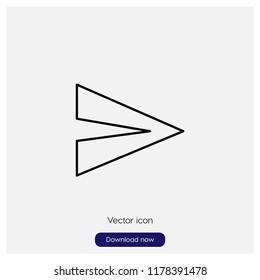 Send button sign icon in trendy flat style isolated on grey background, modern symbol vector illustration for web