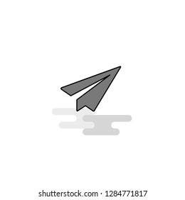 Send button Web Icon. Flat Line Filled Gray Icon Vector