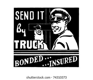 Send It By Truck - Retro Ad Art Banner