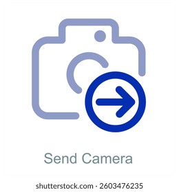 Send Camera and photography icon concept