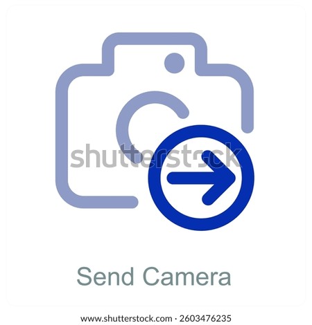 Send Camera and photography icon concept