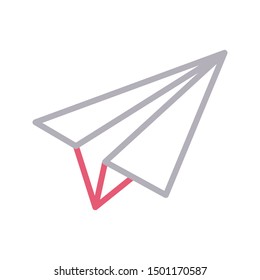 send colour line vector icon