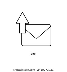 send concept line icon. Simple element illustration. send concept outline symbol design.