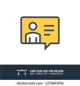 send contact info message icon vector illustration
