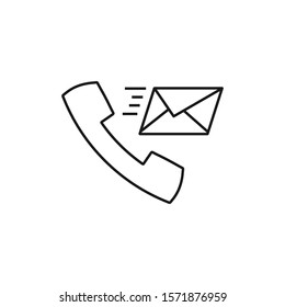send contact - minimal line web icon. simple vector illustration. concept for infographic, website or app.
