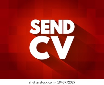 Send CV text quote, concept background
