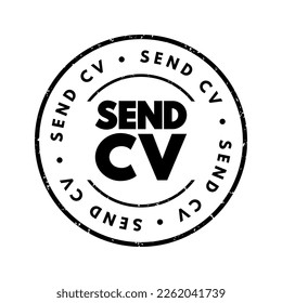 Send Cv text stamp, concept background
