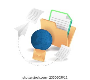 Send data e-mail letters through the world of the internet