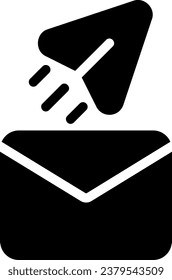 send data glyph icon illustration vector