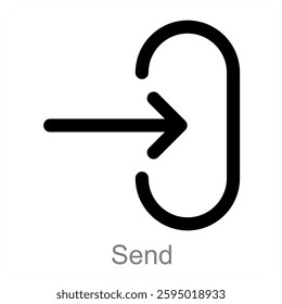 Send and deliver icon concept