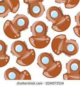 Send diver pattern on white background is insulated