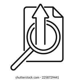 Send document icon outline vector. Eco agenda. Water leaf