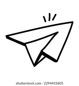Send, a doodle icon with scalable facility 