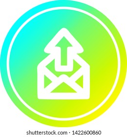 send email circular icon with cool gradient finish