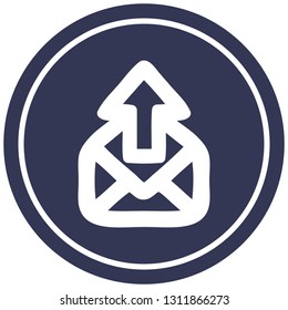 send email circular icon symbol