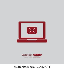 send email envelope in a laptop