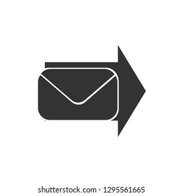 Send email flat icon. illustration logo message.