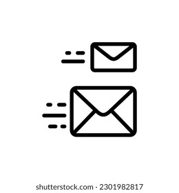 send email icon with black color