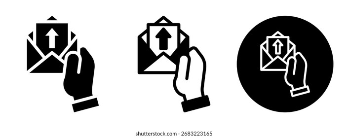 Enviar Correo Electrónico Icono Colección Glifo y Ilustración vectorial Mixta