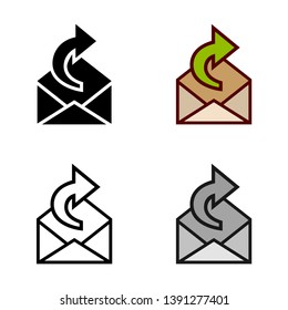 Send Email Icon in Different Color and Style
