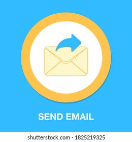 enviar un icono de correo electrónico. ilustración plana del icono de envío de vector de correo electrónico para web