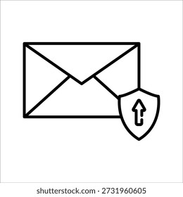 Send email icon. Internet button with white background.