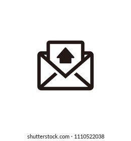 Send email icon isolated on white background