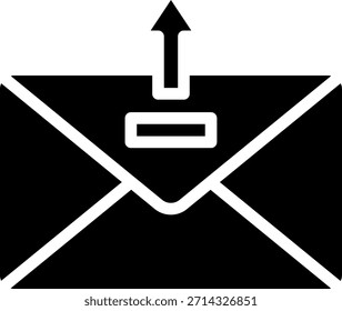 Icono de enviar correo electrónico: Símbolo de mensaje saliente