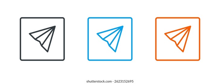 Enviar correo electrónico o conjunto de iconos de masaje aislados en blanco