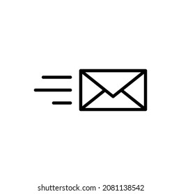 send email message line art vector icon isolated on white background
