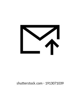 Send email symbol icon in outline style. Message and email symbols with conditions. Vector