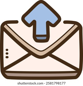 Send email vector doodle illustration and graphic
