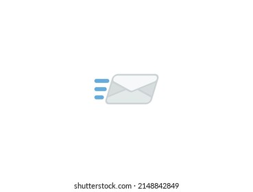 Enviar Emoticon aislado de vectores de correo electrónico. Icono de correo electrónico