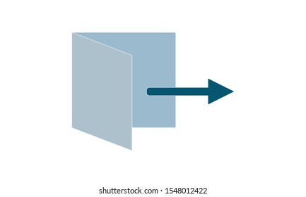 send export file icon symbol Flat modern web design vector illustration.