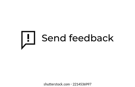 Send feedback icon vector in clipart concept