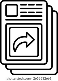 Send File Filled Style Icon Design