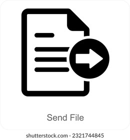 Send File and Share Icon Concept