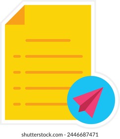 Send File vector icon. Can be used for printing, mobile and web applications.