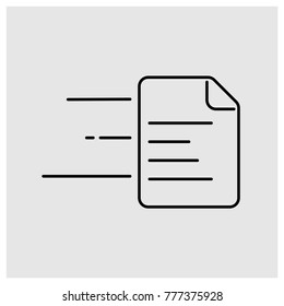 Send file vector line icon.