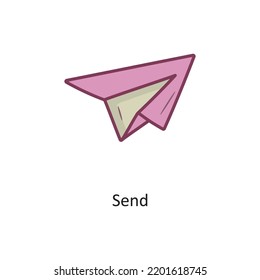 Send Filled outline Icon Design illustration. Media Control Symbol on White background EPS 10 File